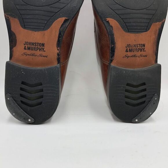 Johnston & Murphy Men's Brown Leather Monk Buckle Style Shoes 11.5M Sheepskin - Picture 11 of 12